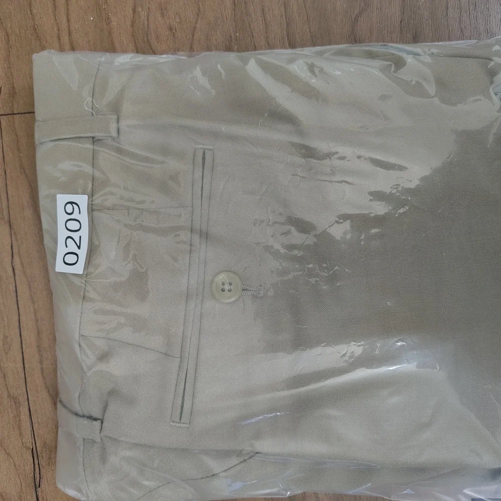 Lauren Ralph Lauren Dress Pants Mens 33x27 Tan Slim Fit Solid 100% Wool